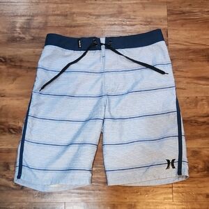 Hurley Youth Boys Light Blue and Navy Hybrid Shorts